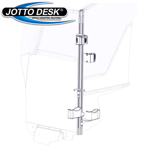 Single Cell Mounted – DURANGO 2021+ - Dual Weapon AR/870 – Vertical Gun Rack-Jotto Desk